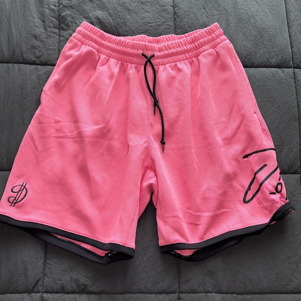 Pink Adidas Dame Basketball Shorts